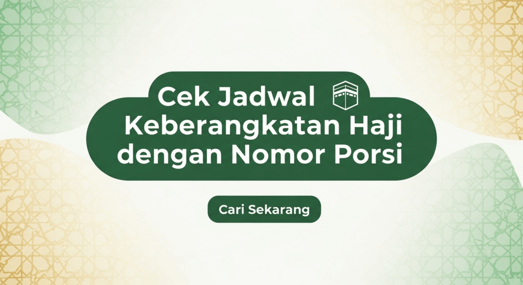 Cek Jadwal Keberangkatan Haji dengan Nomor Porsi