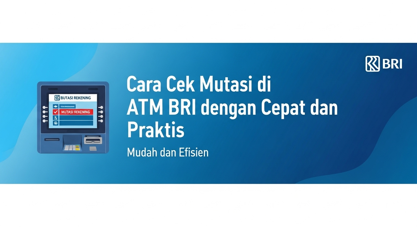 Cara Cek Mutasi di ATM BRI dengan Cepat dan Praktis