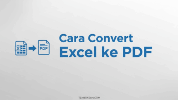 Cara Convert Excel ke PDF